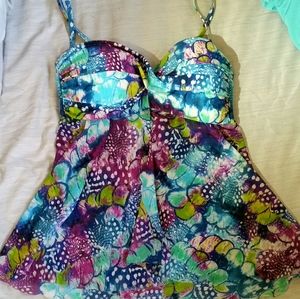 Profile Gottex Flyaway Large tankini top Blue 12